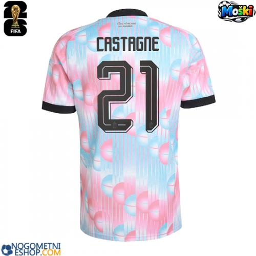 Moški Nogometni dresi Belgija Timothy Castagne #21 Gostujoči SP 2026 Kratek Rokav